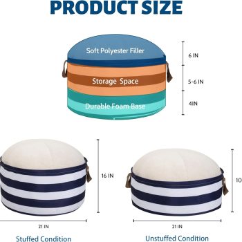 ottoman pouf with storage 5462