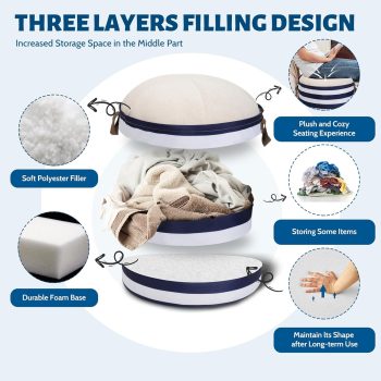 ottoman pouf with storage 5463