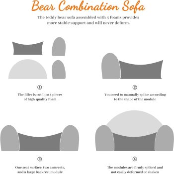 plush bean bag armchair 5695