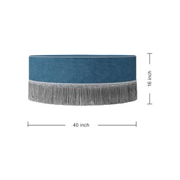 round ottoman table blue 5385