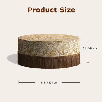 round upholstered ottoman 5376