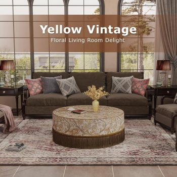 round upholstered ottoman 5377