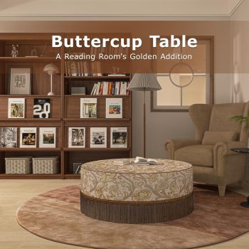 round upholstered ottoman 5380