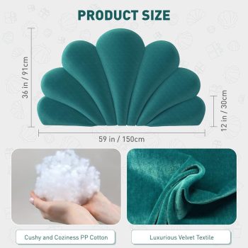 seashell shaped headboard cushion 5072