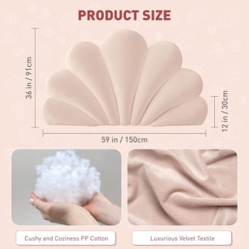 seashell shaped headboard cushion 5080