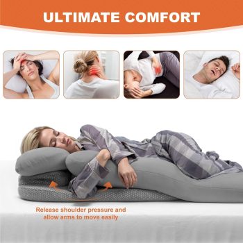 side sleeper pillow with arm hole 4986