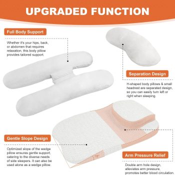 side sleeper pillow with arm hole 4988