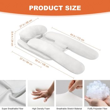 side sleeper pillow with arm hole 4990