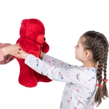 soft bear stuffed animal toys red 5344