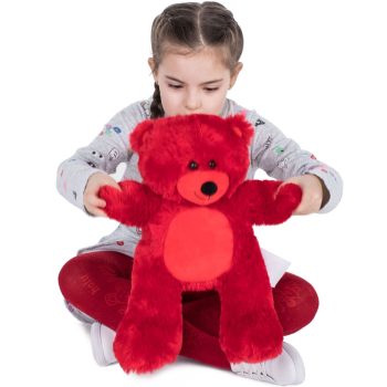 soft bear stuffed animal toys red 5346