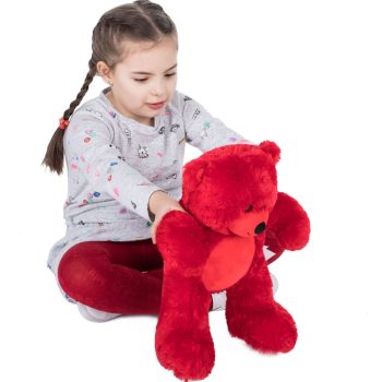 soft bear stuffed animal toys red 5347