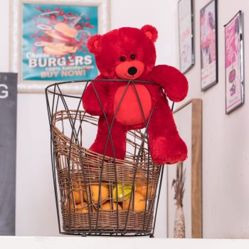 soft bear stuffed animal toys red 5349