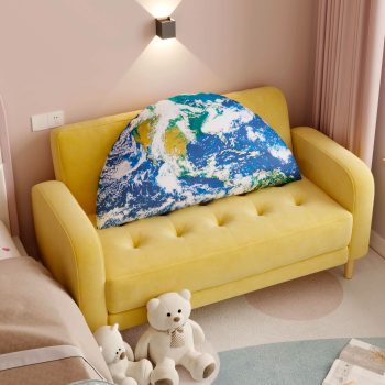space themed headboard cushion earth 5807