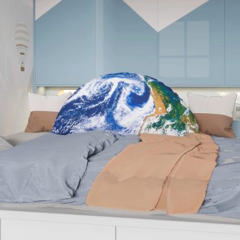 space themed headboard cushion earth 5808