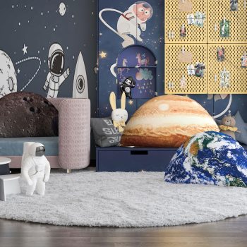 space themed headboard cushion moon 5823
