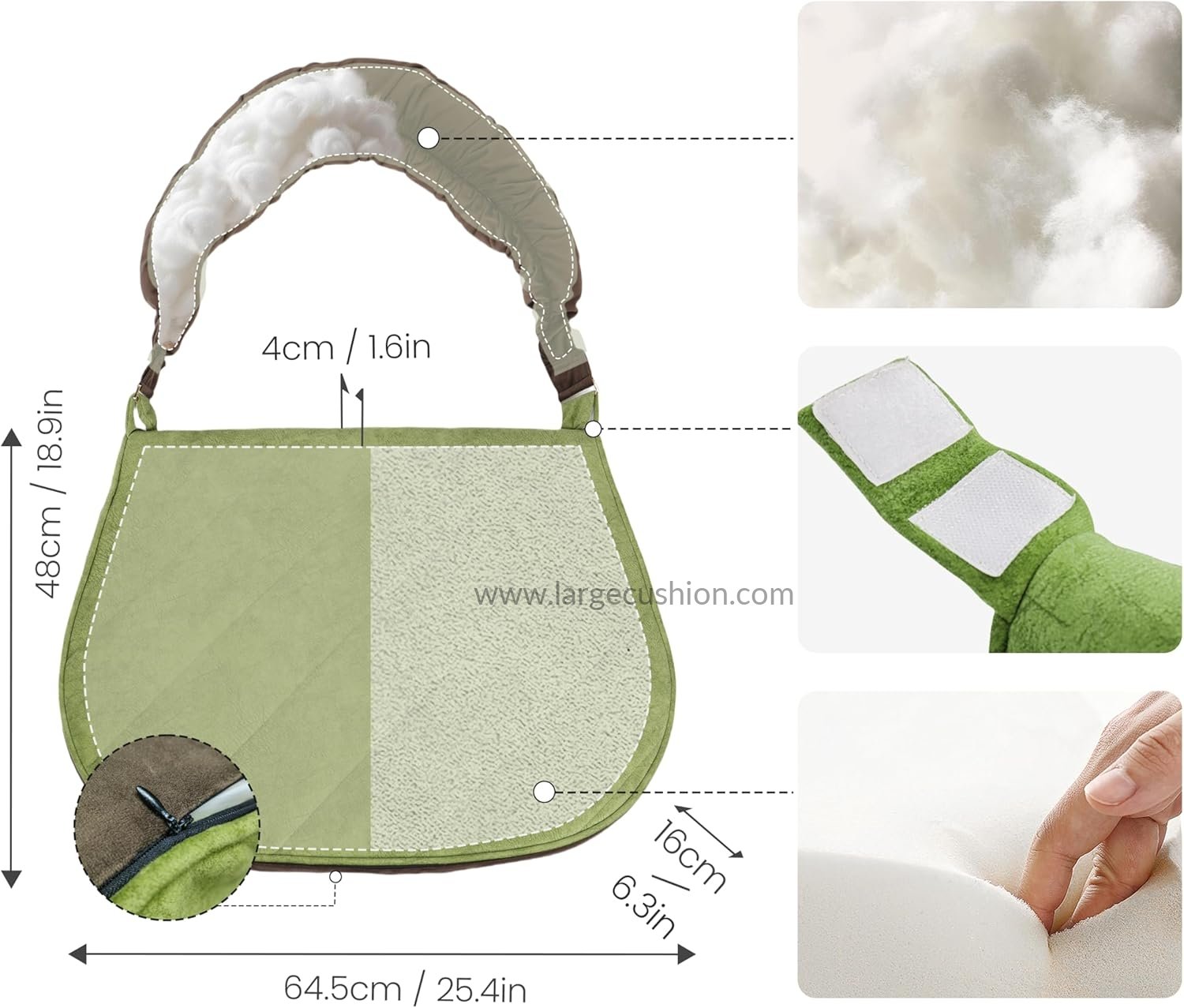Multifunction Support Pillow with Adjustable Reading Bolster 8 Multifunction Support Pillow with Adjustable Reading Bolster - Image 8