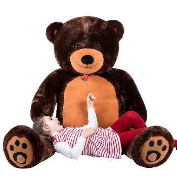 Giant Teddy Bear Large Stuffed Animal Toys Soft Bear Big Teddy Bear 72 Inches Dark Brown