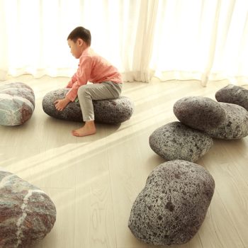 realistic stone design pillow 6239