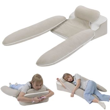 H-Shaped Ergonomic Pillow for Side Sleepers, Neck & Back Support