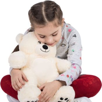 Teddy Bear Soft Stuffed Animal Children's Gift Ivory White