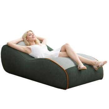 Ergonomic Zero Gravity Bean Bag Lounge Chair, Curved Floor Sofa