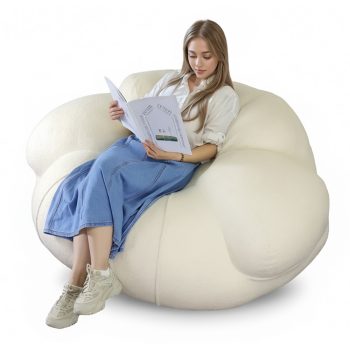 Giant Cloud Bean Bag Chair - Cozy Fluffy Lounge Seat for Reading & Gaming