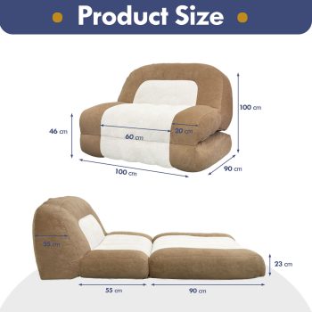 sleeper sofa bed folding futon chair 03