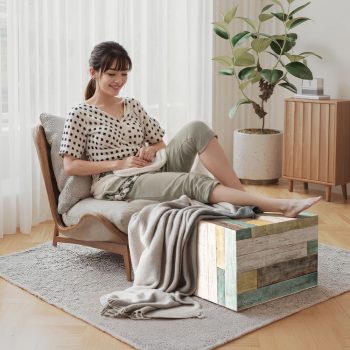 Multi-Functional Ottoman Pouf - Cube Footstool for Home Decor (Colorful Flooring) 10 ottoman pouf footstool 04