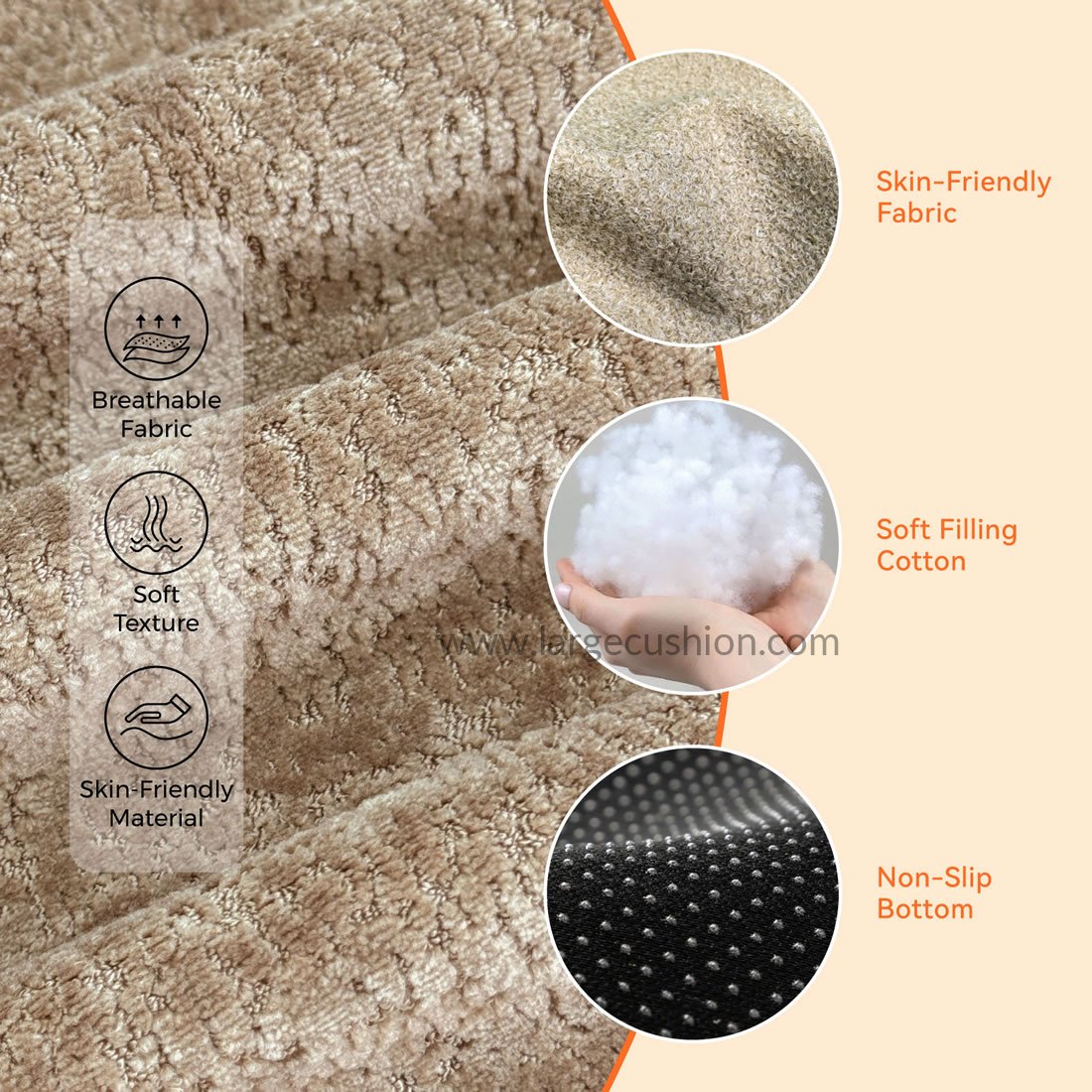 Soft Bean Bag Floor Lounger - Human Pet Bed, Plush, Washable, Cozy Design 8 Soft Bean Bag Floor Lounger - Human Pet Bed, Plush, Washable, Cozy Design - Image 8
