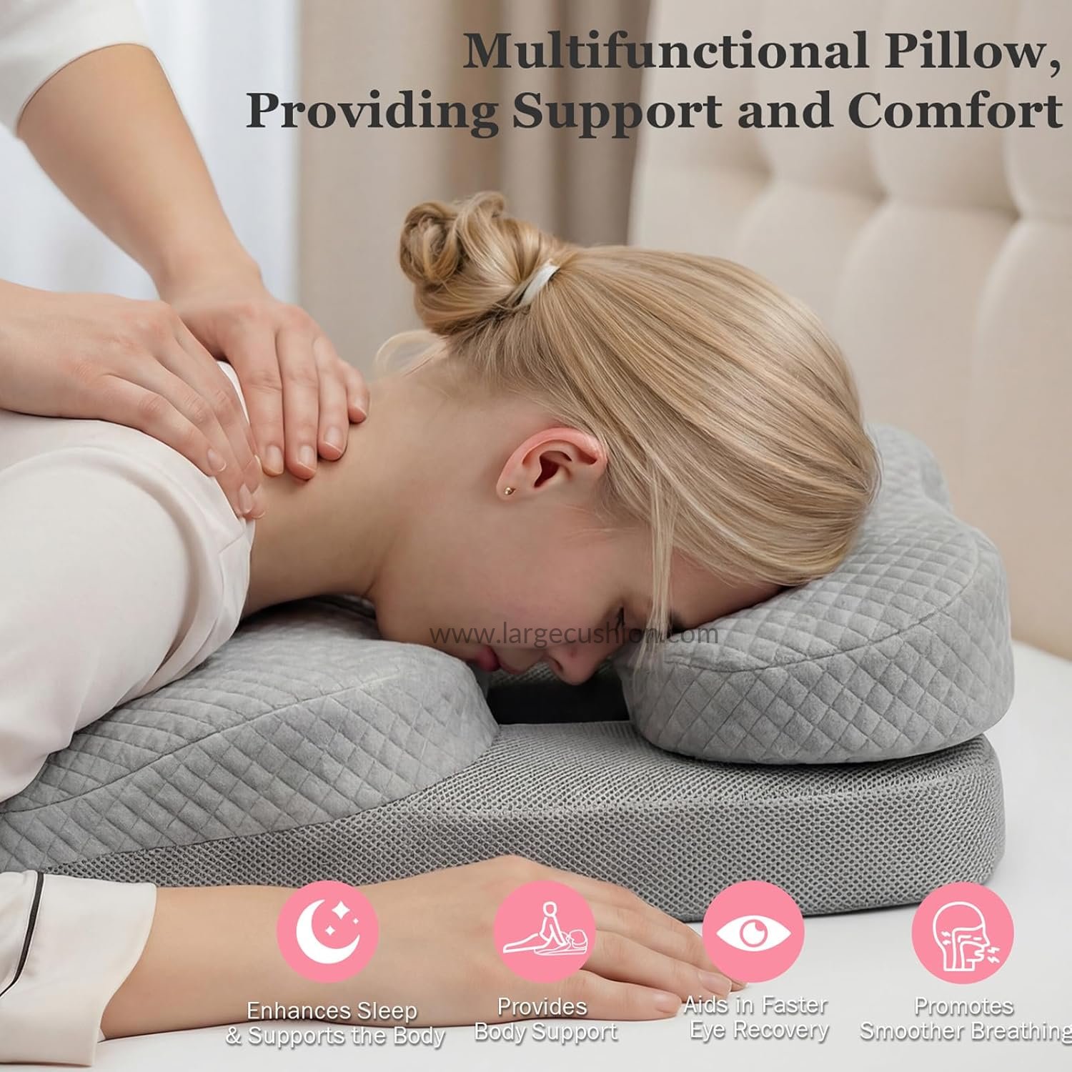 Adjustable Face Down Pillow for Eye Surgery, BBL, Massage, Sleeping 4 Adjustable Face Down Pillow for Eye Surgery, BBL, Massage, Sleeping - Image 4