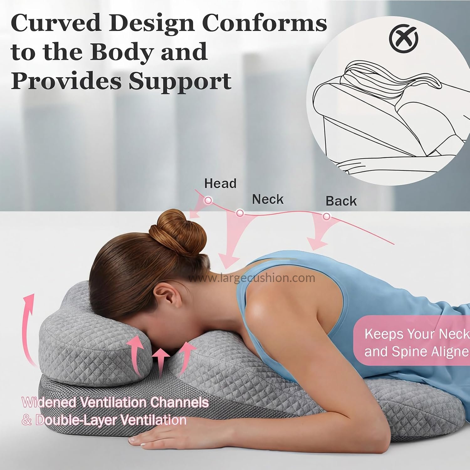 Adjustable Face Down Pillow for Eye Surgery, BBL, Massage, Sleeping 7 Adjustable Face Down Pillow for Eye Surgery, BBL, Massage, Sleeping - Image 7