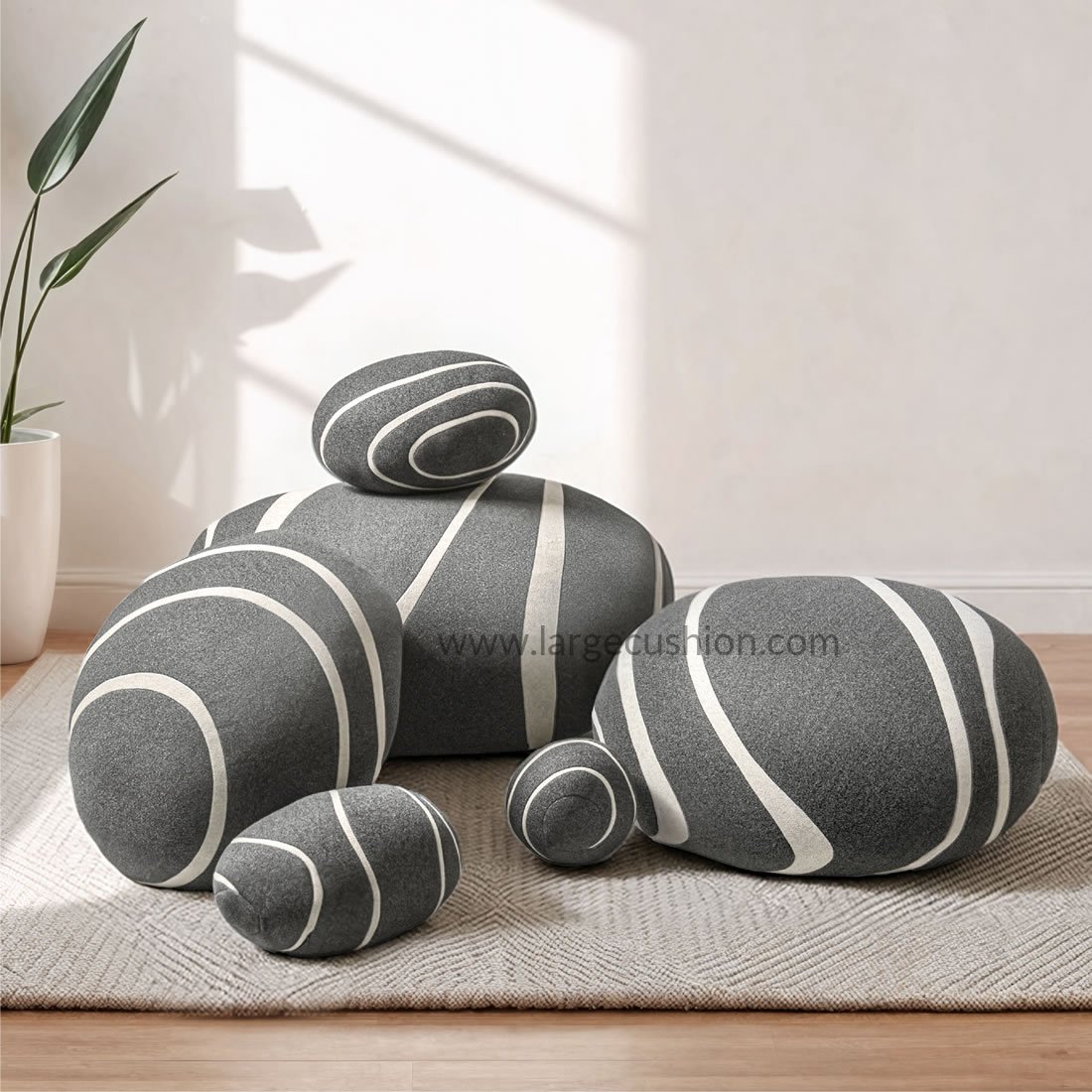 Neo-LivingStones Pebble Pillows Rock Pillows Pebble Cushions Set 6 Neo-LivingStones Pebble Pillows Rock Pillows Pebble Cushions Set - Image 6
