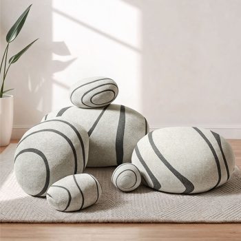 Neo-LivingStones Pebble Pillows Rock Pillows Pebble Cushions Set 28 livingstones pebble cushions 06