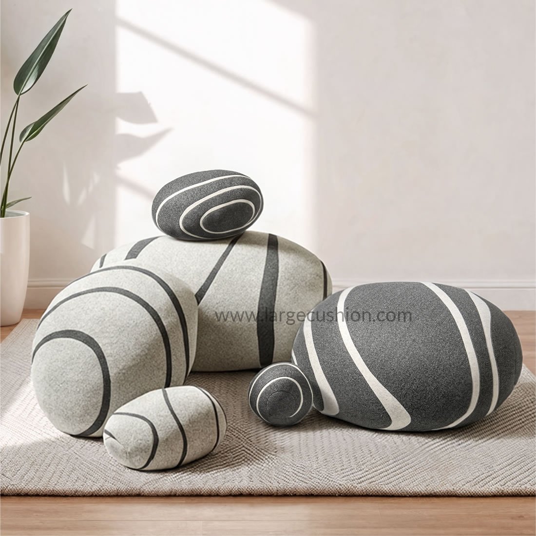 Neo-LivingStones Pebble Pillows Rock Pillows Pebble Cushions Set 8 Neo-LivingStones Pebble Pillows Rock Pillows Pebble Cushions Set - Image 8