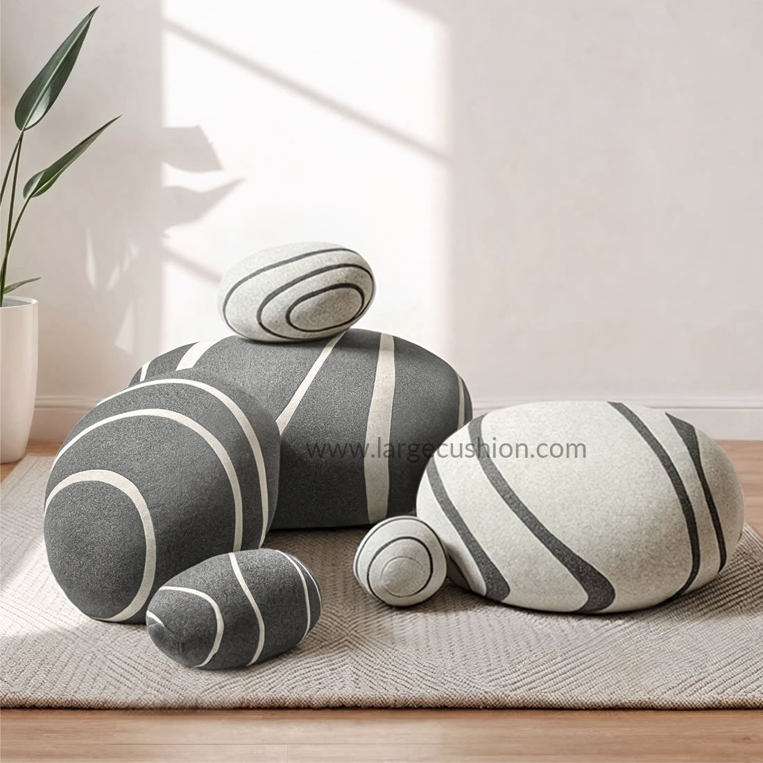 Neo-LivingStones Pebble Pillows Rock Pillows Pebble Cushions Set 9 Neo-LivingStones Pebble Pillows Rock Pillows Pebble Cushions Set - Image 9
