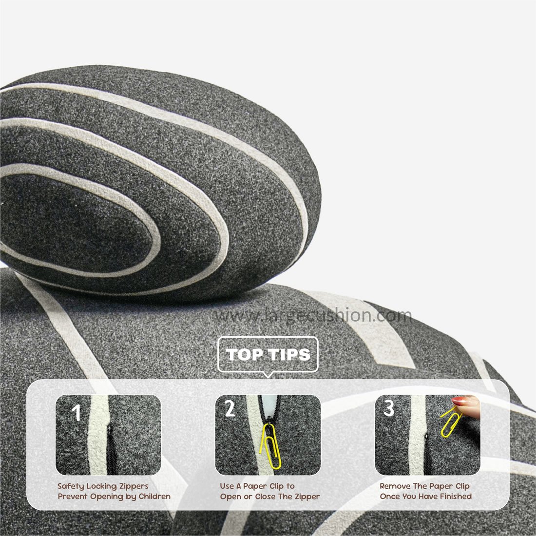 Neo-LivingStones Pebble Pillows Rock Pillows Pebble Cushions Set 13 Neo-LivingStones Pebble Pillows Rock Pillows Pebble Cushions Set - Image 13