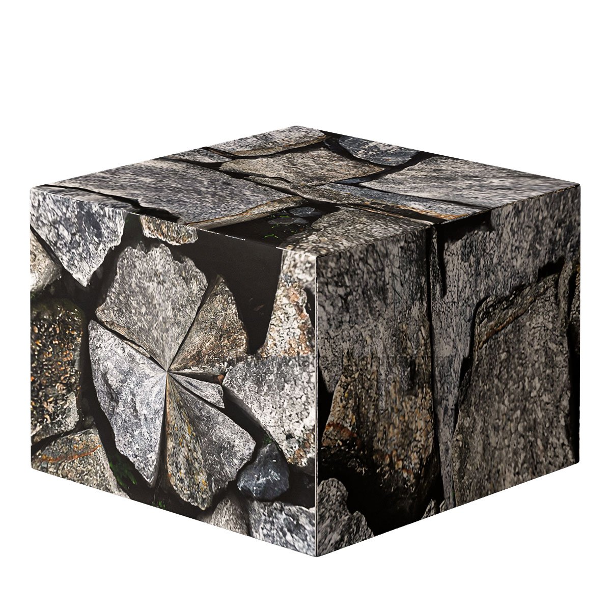 Contemporary Ottoman Cube Multi-Purpose Footstool and Seating Pouf (Stone Texture) 1 Contemporary Ottoman Cube Multi-Purpose Footstool and Seating Pouf (Stone Texture)