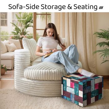 ottoman footstool stylish pouf 03