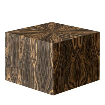 Stylish Ottoman Pouf Multi-Functional Cube Foot Stool for Home (Dark Brown Wood Grain)