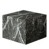 Stylish Pouf Ottoman Footrest - Multi-Functional & Marble Patterns (Dark Green Marble)