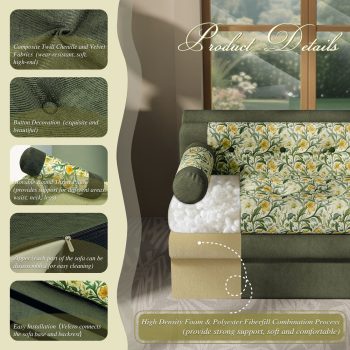 vintage velvet loveseat sofa 04