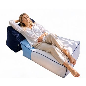 Outdoor Waterproof Bean Bag Chair, 2-in-1 Convertible Lounge Seat for Patio