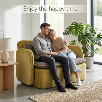 Modern Upholstered Loveseat Chair with Lumbar Support for Small Spaces 14 upholstered loveseat sofa chair 07